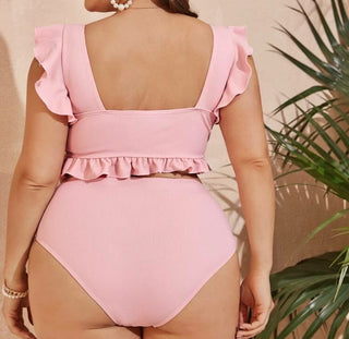 Plus Size Trimmings End Swimsuit