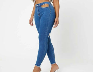 Fly Chic Raw Cut Jeans Pants